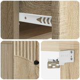 Mobiletto da notte a muro 2 pcs Rovere Sonoma 34,5 x 33 x 20 cm