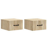 Mobiletto da notte a muro 2 pcs Rovere Sonoma 34,5 x 33 x 20 cm