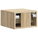 Mobiletto da notte a muro 2 pcs Rovere Sonoma 34,5 x 33 x 20 cm