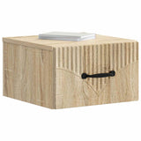 Mobiletto da notte a muro 2 pcs Rovere Sonoma 34,5 x 33 x 20 cm
