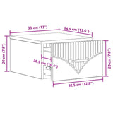 Mobiletto da notte a muro 2 pcs Rovere Sonoma 34,5 x 33 x 20 cm
