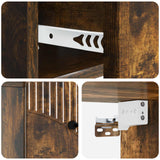 Mobiletto da notte a muro 2 pcs Rovere Fumo 34,5 x 33 x 20 cm