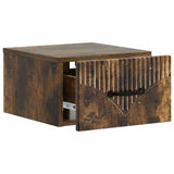 Mobiletto da notte a muro 2 pcs Rovere Fumo 34,5 x 33 x 20 cm