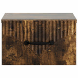 Mobiletto da notte a muro 2 pcs Rovere Fumo 34,5 x 33 x 20 cm
