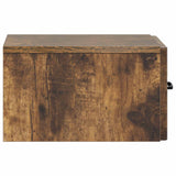 Mobiletto da notte a muro 2 pcs Rovere Fumo 34,5 x 33 x 20 cm
