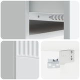 Mobiletto da notte a muro con cassetto Bianco 49 x 34,5 x 20 cm