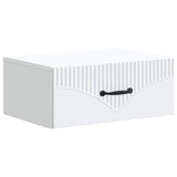 Mobiletto da notte a muro con cassetto Bianco 49 x 34,5 x 20 cm