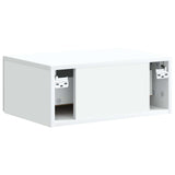 Mobiletto da notte a muro con cassetto Bianco 49 x 34,5 x 20 cm