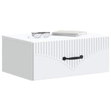 Mobiletto da notte a muro con cassetto Bianco 49 x 34,5 x 20 cm