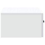 Mobiletto da notte a muro con cassetto Bianco 49 x 34,5 x 20 cm