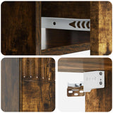 Mobiletto da notte a muro Rovere Fumo 49 x 34,5 x 20 cm