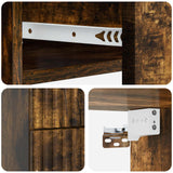 Mobiletto da notte a muro 2 pcs Rovere Fumo 34,5 x 33 x 40 cm