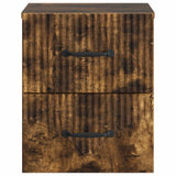 Mobiletto da notte a muro 2 pcs Rovere Fumo 34,5 x 33 x 40 cm