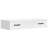 Tavolino da Parete Laterale Bianco 87,5 x 34,5 x 17 cm