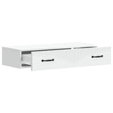 Tavolino da Parete Laterale Bianco 87,5 x 34,5 x 17 cm