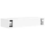 Tavolino da Parete Laterale Bianco 87,5 x 34,5 x 17 cm