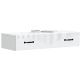 Tavolino da Parete Laterale Bianco 87,5 x 34,5 x 17 cm