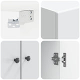 Mobiletto a muro Bianco 66 x 34,5 x 90 cm Legno ingegnerizzato