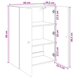 Mobiletto a muro Bianco 66 x 34,5 x 90 cm Legno ingegnerizzato