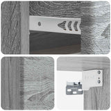 Mobiletto da notte a muro Grigio Sonoma 34,5 x 33 x 20 cm