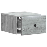 Mobiletto da notte a muro Grigio Sonoma 34,5 x 33 x 20 cm