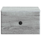 Mobiletto da notte a muro Grigio Sonoma 34,5 x 33 x 20 cm
