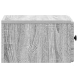 Mobiletto da notte a muro Grigio Sonoma 34,5 x 33 x 20 cm