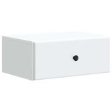 Mobiletto da notte a muro con cassetto Bianco 49 x 34,5 x 20 cm
