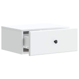Mobiletto da notte a muro con cassetto Bianco 49 x 34,5 x 20 cm