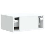Mobiletto da notte a muro con cassetto Bianco 49 x 34,5 x 20 cm