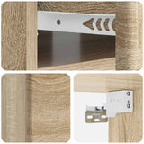 Mobiletto da notte a muro 2 pcs Rovere Sonoma 49 x 34,5 x 20 cm