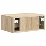 Mobiletto da notte a muro 2 pcs Rovere Sonoma 49 x 34,5 x 20 cm