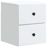 Mobiletto da notte a muro con cassetto Bianco 34,5 x 33 x 40 cm