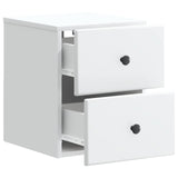 Mobiletto da notte a muro con cassetto Bianco 34,5 x 33 x 40 cm