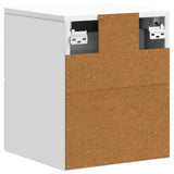 Mobiletto da notte a muro con cassetto Bianco 34,5 x 33 x 40 cm