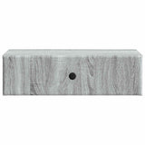 Tavolino da Parete Laterale Grigio Sonoma 59 x 34,5 x 17 cm