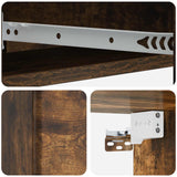 Tavolino da Parete Laterale Rovere Fumo 87,5 x 34,5 x 17 cm