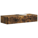Tavolino da Parete Laterale Rovere Fumo 87,5 x 34,5 x 17 cm
