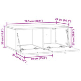 Mobile Porta TV da Muro 78,5 x 41 x 30 cm Bianco