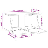 Mobile Porta TV da Muro 59,5 x 31 x 30 cm Bianco