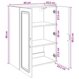 Mobiletto a muro Bianco 66 x 34,5 x 90 cm Legno ingegnerizzato