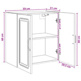 Mobiletto a muro Bianco 59 x 31 x 60 cm Legno ingegnerizzato
