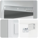 Mobiletto da notte a muro con cassetto Bianco 34,5 x 33 x 20 cm