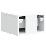 Mobiletto da notte a muro con cassetto Bianco 34,5 x 33 x 20 cm