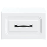 Mobiletto da notte a muro con cassetto Bianco 34,5 x 33 x 20 cm
