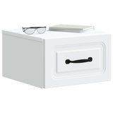Mobiletto da notte a muro con cassetto Bianco 34,5 x 33 x 20 cm