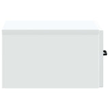 Mobiletto da notte a muro con cassetto Bianco 34,5 x 33 x 20 cm