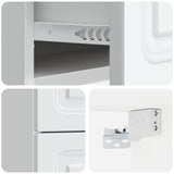 Mobiletto da notte a muro con cassetto Bianco 34,5 x 33 x 40 cm