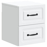 Mobiletto da notte a muro con cassetto Bianco 34,5 x 33 x 40 cm
