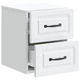 Mobiletto da notte a muro con cassetto Bianco 34,5 x 33 x 40 cm